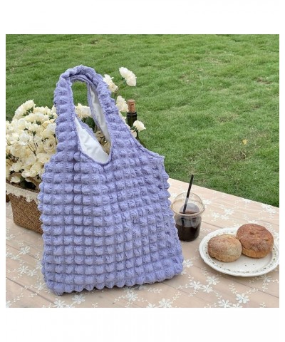 Bubble Hobo Bags for Women Bubble Tote Bag Cloud Shoulder Bag Hobo Bag Casual Purses Satchel Work Bag Dark Purple $20.99 Totes