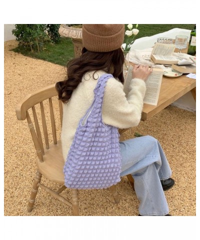 Bubble Hobo Bags for Women Bubble Tote Bag Cloud Shoulder Bag Hobo Bag Casual Purses Satchel Work Bag Dark Purple $20.99 Totes