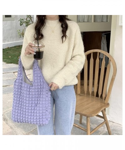 Bubble Hobo Bags for Women Bubble Tote Bag Cloud Shoulder Bag Hobo Bag Casual Purses Satchel Work Bag Dark Purple $20.99 Totes