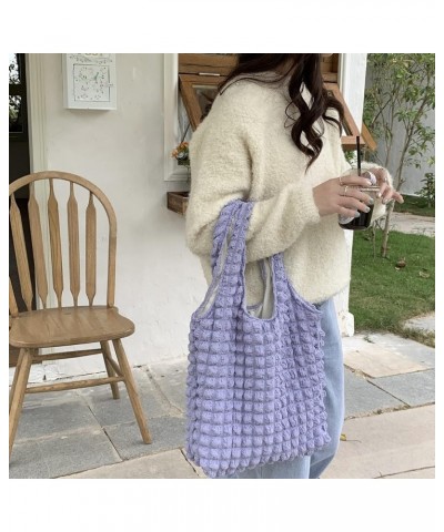 Bubble Hobo Bags for Women Bubble Tote Bag Cloud Shoulder Bag Hobo Bag Casual Purses Satchel Work Bag Dark Purple $20.99 Totes