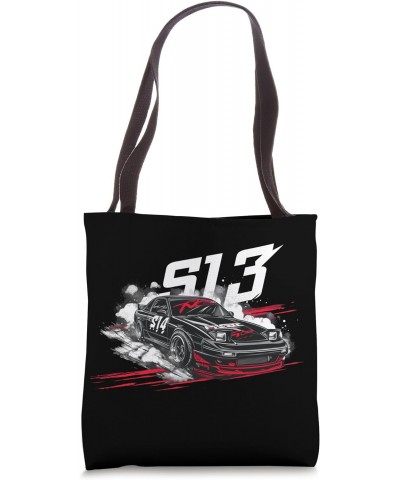 JDM Tokyo Japan Racing Drifting Art S13 Japanese Drift Car Tote Bag $9.43 Totes