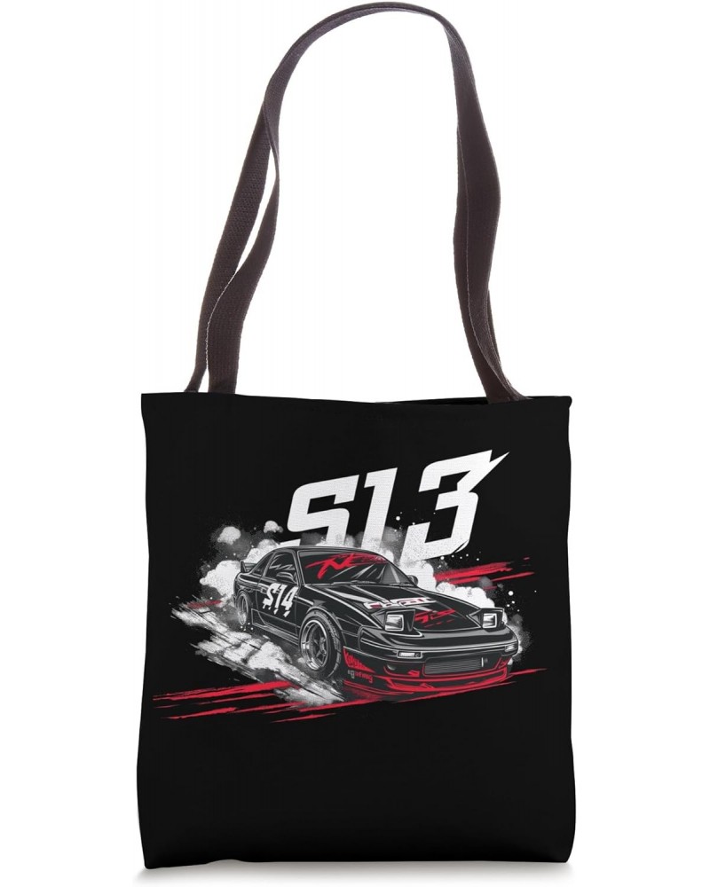 JDM Tokyo Japan Racing Drifting Art S13 Japanese Drift Car Tote Bag $9.43 Totes