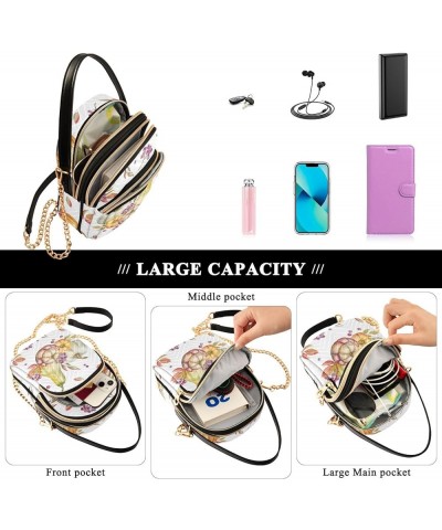 Small Crossbody Handbag for Women Mini Over Shoulder Purse with Three Zippered Pockets Durable Travel Purse Color-hf019 $11.2...