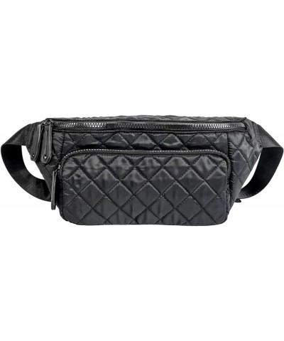 Sling Large Quilted Metro Cross-Body Bag Black $26.46 Crossbody Bags