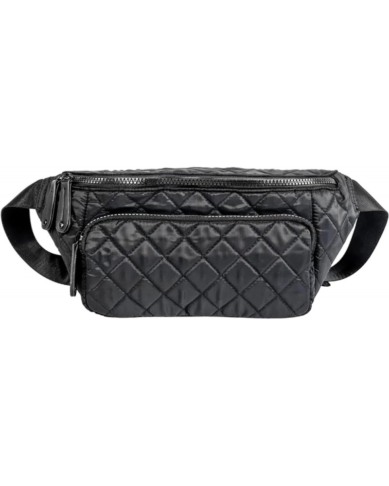 Sling Large Quilted Metro Cross-Body Bag Black $26.46 Crossbody Bags