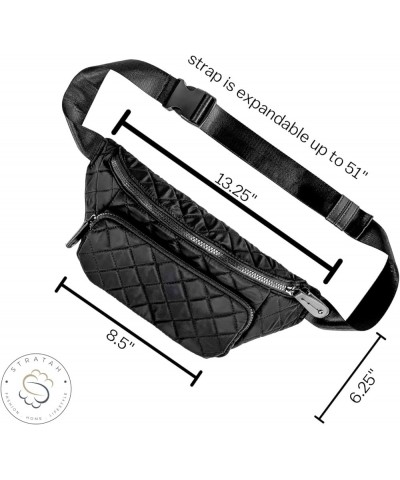 Sling Large Quilted Metro Cross-Body Bag Black $26.46 Crossbody Bags