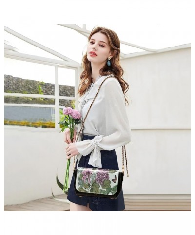 Needle Tube Vintage Flower Butterfly Womens Handbags Crossbody, Leather Womens Crossbody Bag, Casual Shoulder Bags Needle Tub...