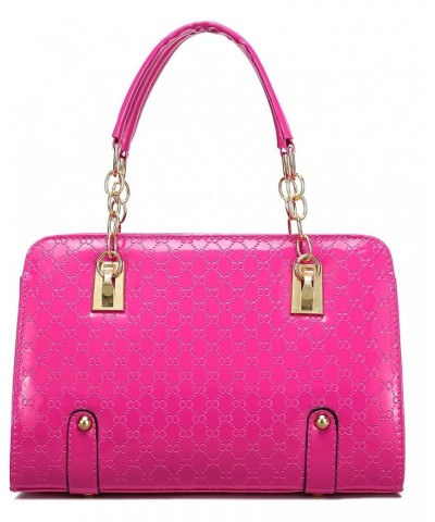 Lovely Crossbody Bags Tote Satchel Purse for Girls Feminine Lavender H - Hot Pink $47.05 Totes