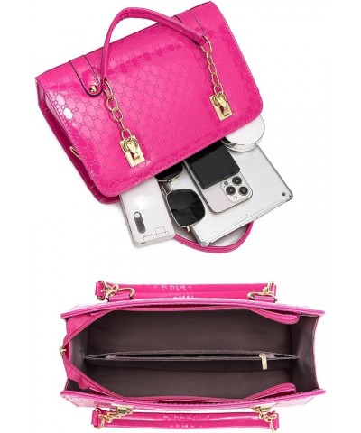 Lovely Crossbody Bags Tote Satchel Purse for Girls Feminine Lavender H - Hot Pink $47.05 Totes