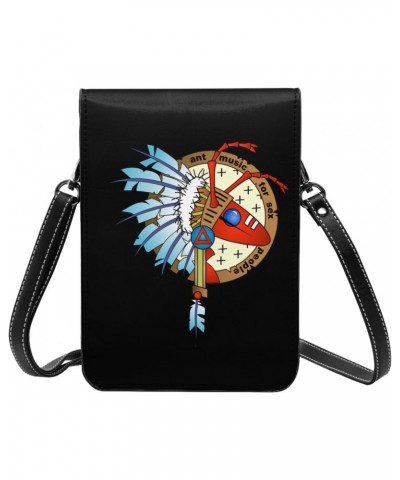 Adam And-The Ants Small Cell Phone Purse Female Cell Phone Purse Clutch Handbag Black $12.27 Crossbody Bags