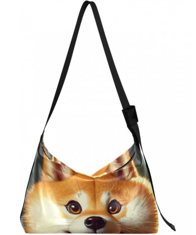 Unisex Shoulder Bag Crossbody Handbag Cute-funny-shiba-inu Women Casual Hobo Bag Lightweight PU Leather Tote $23.93 Crossbody...