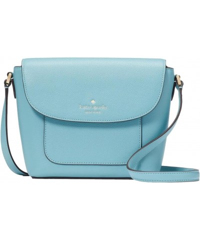 Women's Elise Pebbled Leather Crossbody Bag, Smoky Blue $44.61 Crossbody Bags