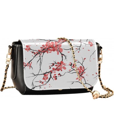 Cherry Flowers Tree Crossbody bags for Women Small Crossbody Purses with Adjustable Strap Cell Phone Purse Cross Body Bag for...