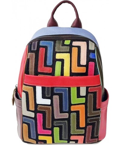 Handmade Cowhide Multi Color Block Random Splicing Unique Style Backpack, Daily work and Travel (9809) 491 $30.95 Backpacks