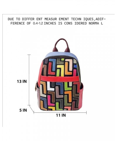 Handmade Cowhide Multi Color Block Random Splicing Unique Style Backpack, Daily work and Travel (9809) 491 $30.95 Backpacks