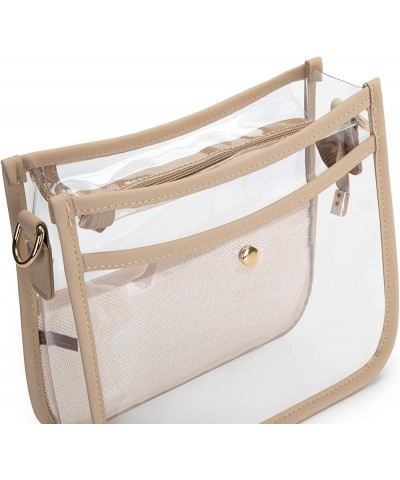 Clear Crossbody Bag for Women Clear Bag for Stadium Events Trendy Travel Shoulder Purse Handbags A Clear Khaki $10.25 Hobo Bags