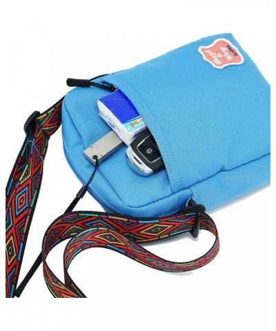 Small Water Resistance Passport Phone Wallet Purse Crossbody Shoulder Mini Messenger Satchel Neck Pouch Bag Blue $7.19 Crossb...