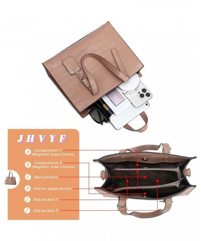 Womens Small Square Handbag Fashion Top Handle Satchel Purse Work Bags Vintage PU Leather Crossbody Bags 1 Pink $18.35 Handbags