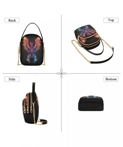 Glowing Dragon Crossbody Handbags for Women Casual Leather Shoulder Phone Purse $12.48 Crossbody Bags