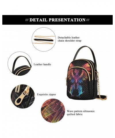 Glowing Dragon Crossbody Handbags for Women Casual Leather Shoulder Phone Purse $12.48 Crossbody Bags