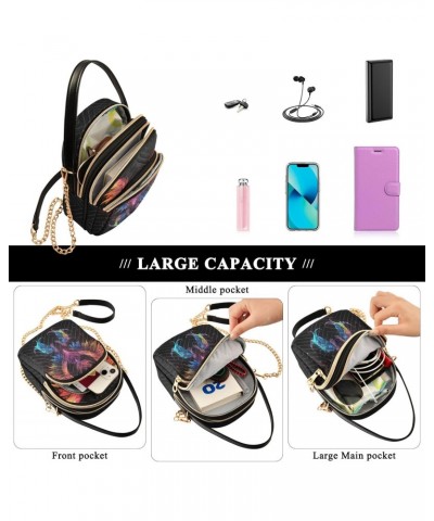 Glowing Dragon Crossbody Handbags for Women Casual Leather Shoulder Phone Purse $12.48 Crossbody Bags