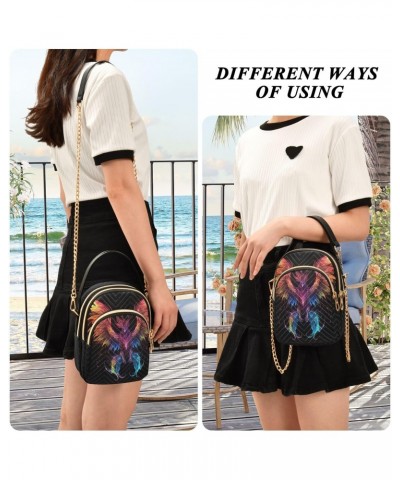 Glowing Dragon Crossbody Handbags for Women Casual Leather Shoulder Phone Purse $12.48 Crossbody Bags