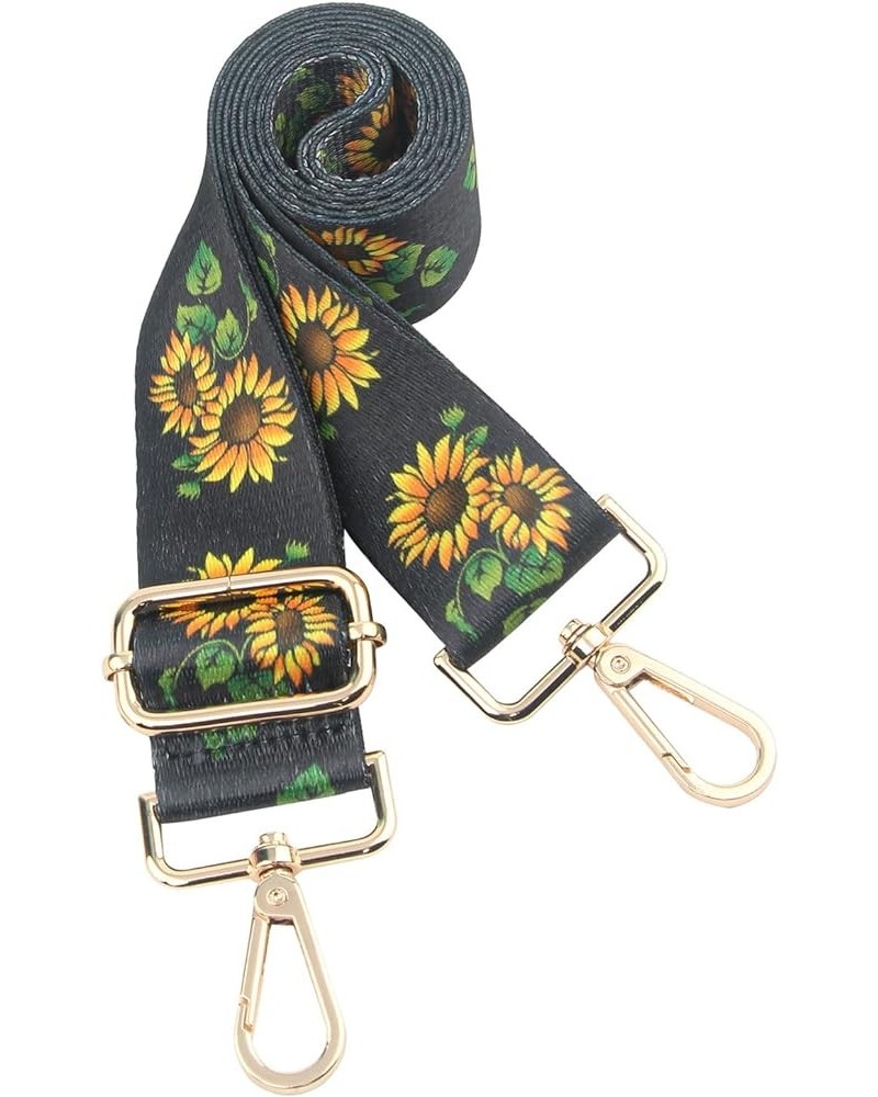 Replacement Purse Strap,Wide Adjustable Crossbody Straps for Handbags Sunflower $9.00 Crossbody Bags