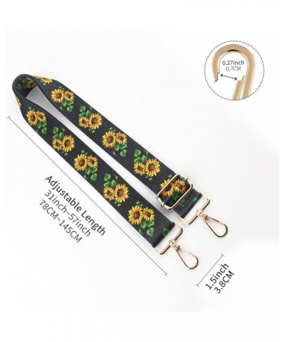 Replacement Purse Strap,Wide Adjustable Crossbody Straps for Handbags Sunflower $9.00 Crossbody Bags