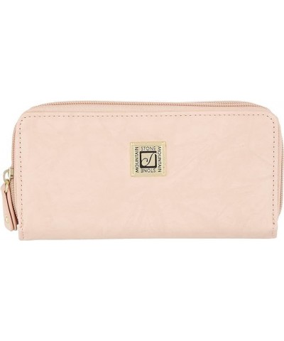 Crunch Large Double Zipper Wallet 0 Blush pink $19.59 Wallets