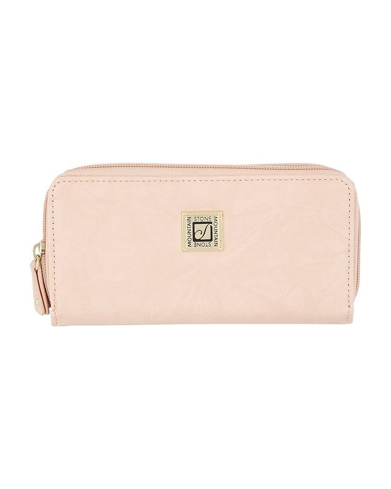 Crunch Large Double Zipper Wallet 0 Blush pink $19.59 Wallets