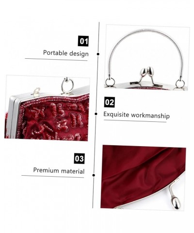 1pc Dinner Bag Banquet Purse Shopping Bag Gold Clutch Bag Women Handbag Bride Bag Tote Evening Handbags Red $15.19 Totes