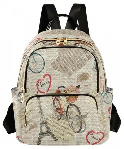 Vintage Paris Eiffel Tower Women Backpack Purse Ladies Fashion Shoulder Bag Daypack Travel Bag 10L Medium $19.94 Backpacks