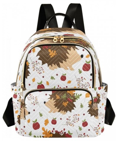 Mushroom Leaf Fruit White Women Backpack Purse Ladies Fashion Shoulder Bag Daypack Travel Bag 7.5L Small $16.11 Backpacks