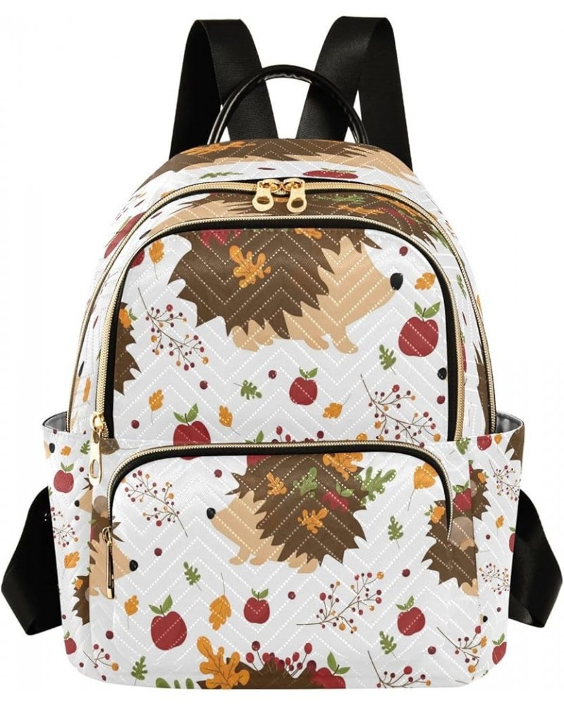 Mushroom Leaf Fruit White Women Backpack Purse Ladies Fashion Shoulder Bag Daypack Travel Bag 7.5L Small $16.11 Backpacks