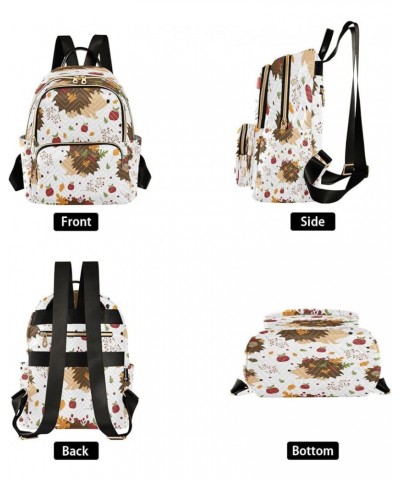 Mushroom Leaf Fruit White Women Backpack Purse Ladies Fashion Shoulder Bag Daypack Travel Bag 7.5L Small $16.11 Backpacks