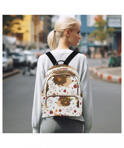 Mushroom Leaf Fruit White Women Backpack Purse Ladies Fashion Shoulder Bag Daypack Travel Bag 7.5L Small $16.11 Backpacks