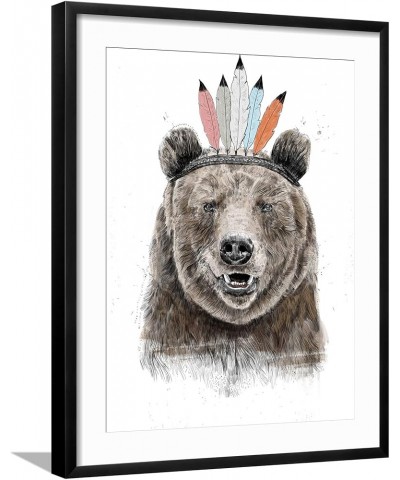 Stretched Canvas Print Festival Bear by Balazs Solti, 24x32 18" x 24" Black Frame $60.30 Handbags