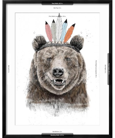 Stretched Canvas Print Festival Bear by Balazs Solti, 24x32 18" x 24" Black Frame $60.30 Handbags