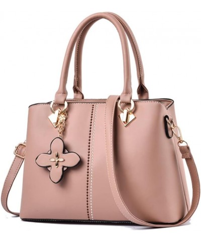 Top-handle Handbags Tote for Women PU Leather Purse Satchel Petal Pendant Crossbody Shoulder Bag Pink $28.66 Totes