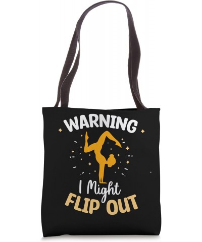 Warning I Might Flip Out - Cheerleading Funny Cheerleader Tote Bag $11.11 Totes