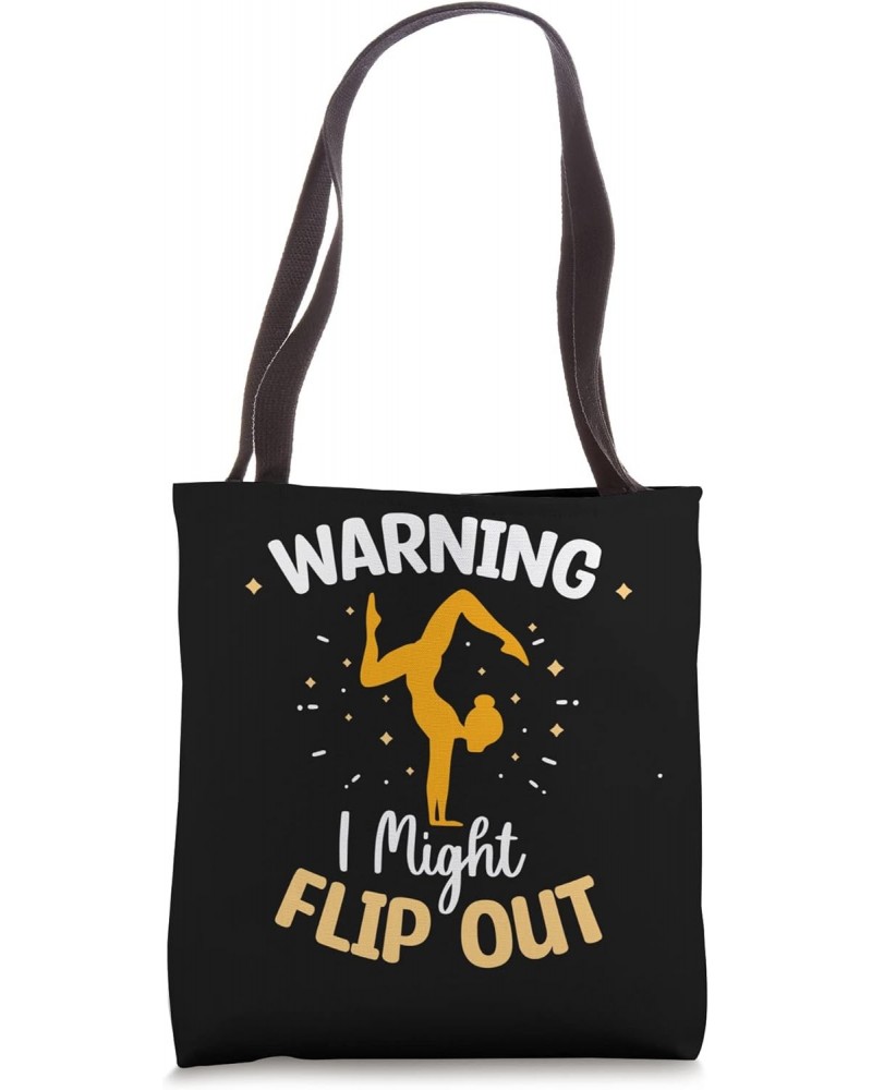 Warning I Might Flip Out - Cheerleading Funny Cheerleader Tote Bag $11.11 Totes