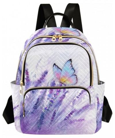 Small Backpack for Women Travel Bag Lavender Butterfly Purple Daypack Purse Fashion Shoulder Bag Rucksack Small B530 $13.51 B...