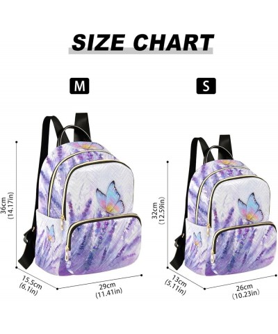 Small Backpack for Women Travel Bag Lavender Butterfly Purple Daypack Purse Fashion Shoulder Bag Rucksack Small B530 $13.51 B...