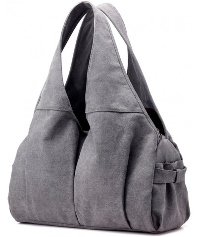 Women Shoulder Bags Casual Vintage Hobo Canvas Handbags Crossbody Shopping Tote Bags Large Capacity Blue $15.59 Totes