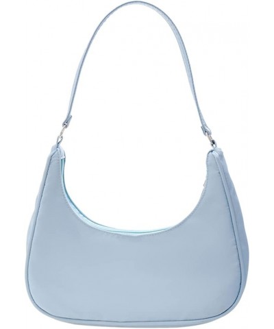 Fashion Women Pure Color Shoulder Underarm Hobos Bags Top-handle Handbag Blue $15.60 Totes