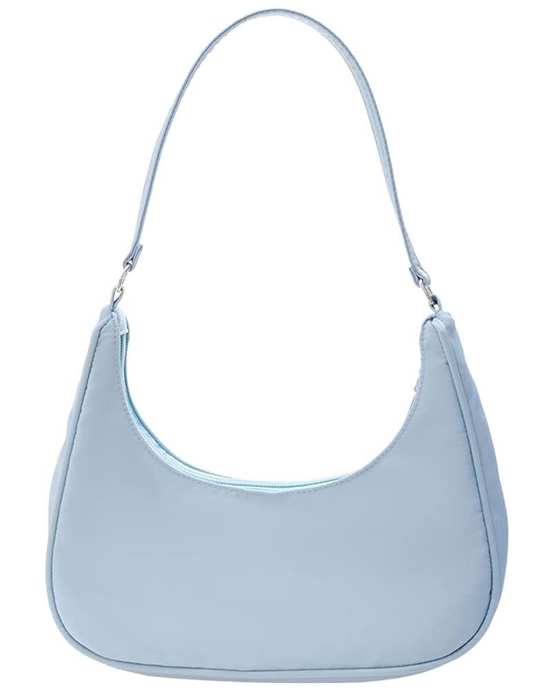 Fashion Women Pure Color Shoulder Underarm Hobos Bags Top-handle Handbag Blue $15.60 Totes