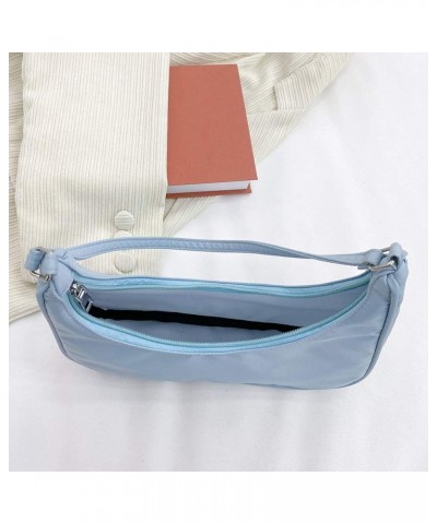 Fashion Women Pure Color Shoulder Underarm Hobos Bags Top-handle Handbag Blue $15.60 Totes