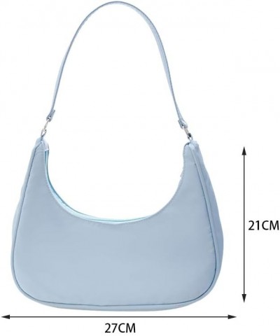 Fashion Women Pure Color Shoulder Underarm Hobos Bags Top-handle Handbag Blue $15.60 Totes