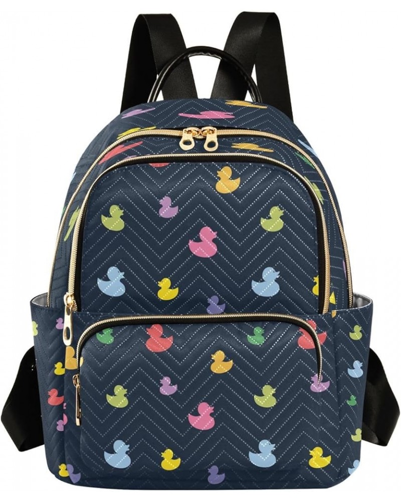 Duck Mini Backpack Purse for Women, Colorful Travel Backpack Fashion Backpack Lightweight Shoulder Bag Small Casual Daypack M...