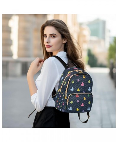 Duck Mini Backpack Purse for Women, Colorful Travel Backpack Fashion Backpack Lightweight Shoulder Bag Small Casual Daypack M...